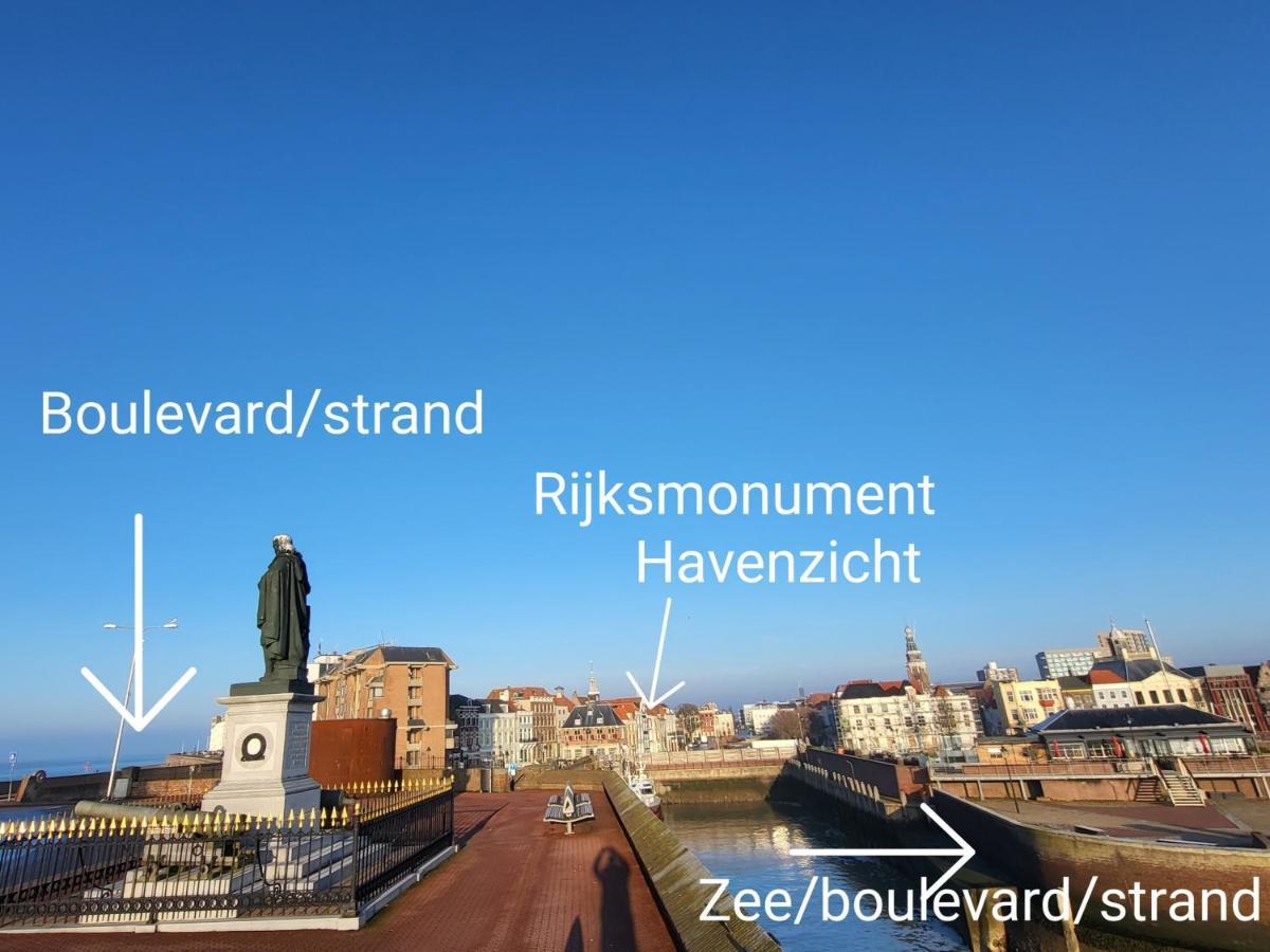 Rijksmonument Havenzicht, Met Zeezicht, Ligging Direct Aan Zee En Centrum فليسينْخين المظهر الخارجي الصورة